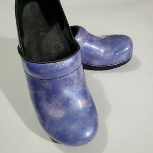 G8e sanita womens nurse blue patent leather shoes